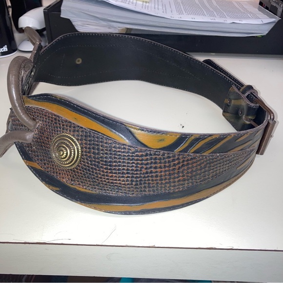 Esperanza Leather Belt Statement Accent Size Small - Picture 11 of 15